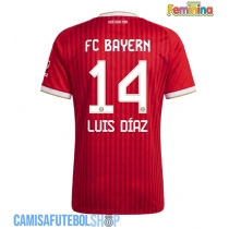 Camisa de time de futebol Bayern Munich Luis Diaz #14 Replicas 1º Equipamento Feminina 2026-27 Manga Curta